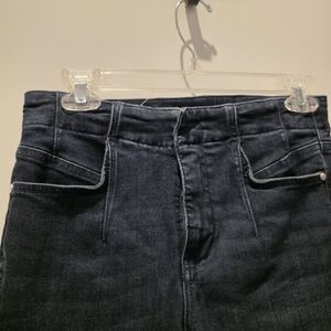 ANTHROPOLOGIE Pilcro High Rise Skinny Corset Jeans Dark Wash Women's Size 27